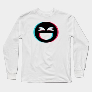 TikTok laugh emoji smiley Black Long Sleeve T-Shirt